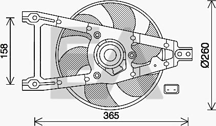 EACLIMA 33V25104 - Вентилятор, охолодження двигуна autocars.com.ua