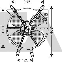 EACLIMA 33V26006 - Вентилятор, охолодження двигуна autocars.com.ua
