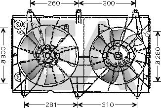 EACLIMA 33V26016 - Вентилятор, охолодження двигуна autocars.com.ua