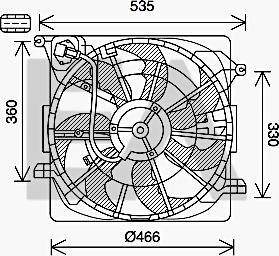 EACLIMA 33V28070 - Вентилятор, охолодження двигуна autocars.com.ua