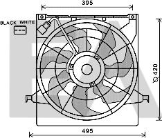 EACLIMA 33V36022 - Вентилятор, охолодження двигуна autocars.com.ua