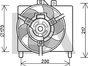 EACLIMA 33V44003 - Вентилятор, охолодження двигуна autocars.com.ua