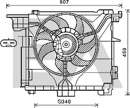 EACLIMA 33V44006 - Вентилятор, охолодження двигуна autocars.com.ua
