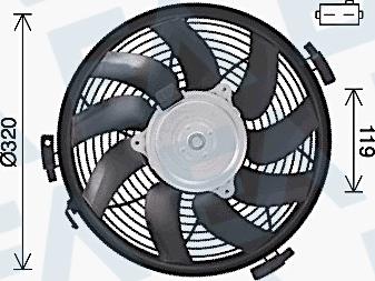 EACLIMA 33V50022 - Вентилятор, охолодження двигуна autocars.com.ua