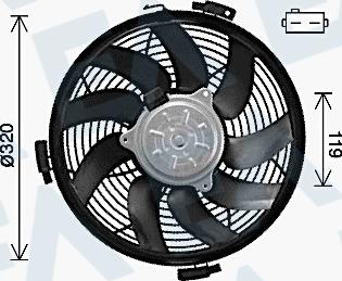 EACLIMA 33V50023 - Вентилятор, охолодження двигуна autocars.com.ua
