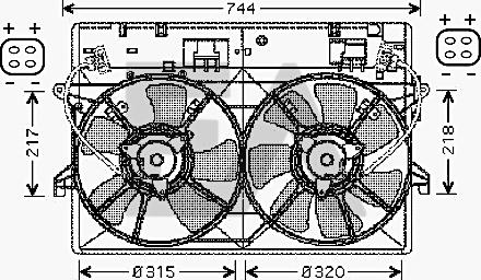EACLIMA 33V52023 - Вентилятор, охолодження двигуна autocars.com.ua