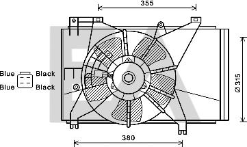 EACLIMA 33V52041 - Вентилятор, охолодження двигуна autocars.com.ua
