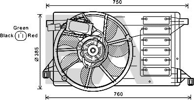 EACLIMA 33V52043 - Вентилятор, охолодження двигуна autocars.com.ua