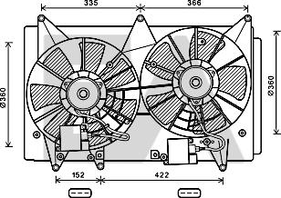 EACLIMA 33V52045 - Вентилятор, охолодження двигуна autocars.com.ua