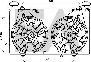 EACLIMA 33V52049 - Вентилятор, охолодження двигуна autocars.com.ua