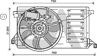 EACLIMA 33V52050 - Вентилятор, охолодження двигуна autocars.com.ua