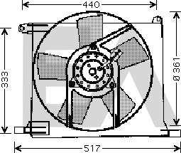 EACLIMA 33V54001 - Вентилятор, охолодження двигуна autocars.com.ua