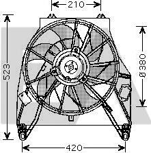 EACLIMA 33V60021 - Вентилятор, охолодження двигуна autocars.com.ua