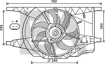 EACLIMA 33V60023 - Вентилятор, охолодження двигуна autocars.com.ua