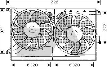 EACLIMA 33V62002 - Вентилятор, охолодження двигуна autocars.com.ua
