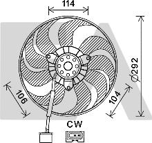 EACLIMA 33V77035 - Вентилятор, охолодження двигуна autocars.com.ua