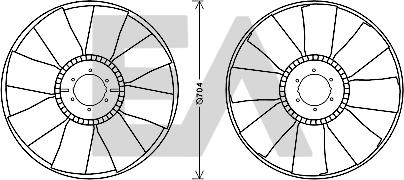 EACLIMA 35C16A04 - Крильчатка вентилятора, охолодження двигуна autocars.com.ua