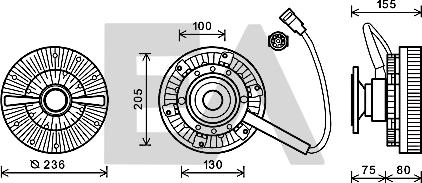 EACLIMA 35C16D01 - Крильчатка вентилятора, охолодження двигуна autocars.com.ua