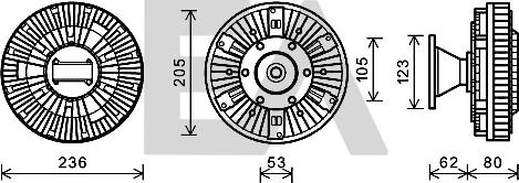 EACLIMA 35C16D03 - Крильчатка вентилятора, охолодження двигуна autocars.com.ua