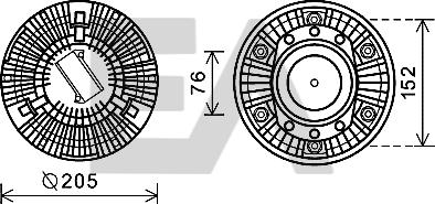 EACLIMA 35C16D04 - Крильчатка вентилятора, охолодження двигуна autocars.com.ua