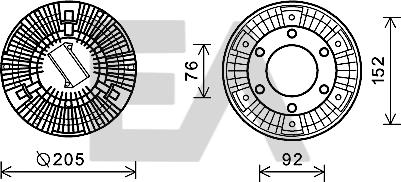 EACLIMA 35C16D07 - Крильчатка вентилятора, охолодження двигуна autocars.com.ua