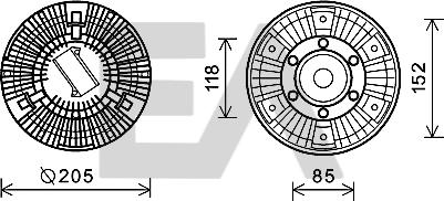 EACLIMA 35C16D09 - Крильчатка вентилятора, охолодження двигуна autocars.com.ua