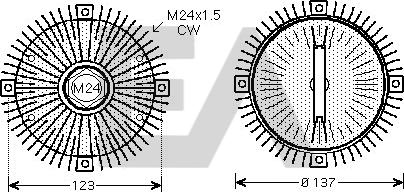 EACLIMA 35C22D01 - Крильчатка вентилятора, охолодження двигуна autocars.com.ua