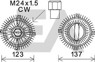 EACLIMA 35C22D03 - Крильчатка вентилятора, охолодження двигуна autocars.com.ua