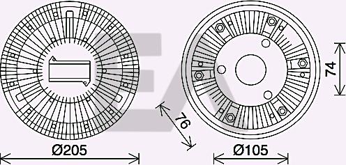 EACLIMA 35C30D10 - Крильчатка вентилятора, охолодження двигуна autocars.com.ua
