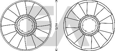 EACLIMA 35C45A04 - Крильчатка вентилятора, охолодження двигуна autocars.com.ua