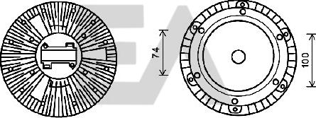 EACLIMA 35C45D01 - Крильчатка вентилятора, охолодження двигуна autocars.com.ua