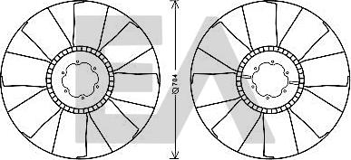 EACLIMA 35C47A01 - Крильчатка вентилятора, охолодження двигуна autocars.com.ua