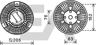 EACLIMA 35C47D01 - Крильчатка вентилятора, охолодження двигуна autocars.com.ua