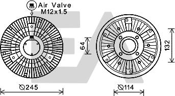 EACLIMA 35C47D08 - Крильчатка вентилятора, охолодження двигуна autocars.com.ua