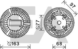EACLIMA 35C47D09 - Крильчатка вентилятора, охолодження двигуна autocars.com.ua
