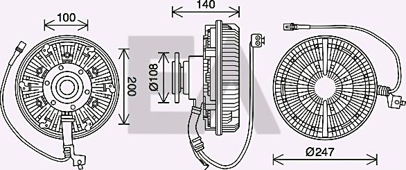 EACLIMA 35C47D10 - Крильчатка вентилятора, охолодження двигуна autocars.com.ua