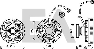 EACLIMA 35C59D03 - Крильчатка вентилятора, охолодження двигуна autocars.com.ua