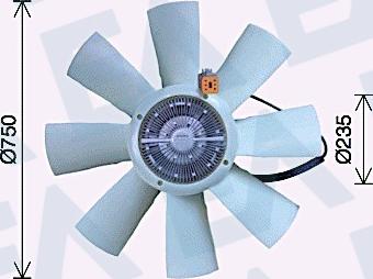 EACLIMA 35C63C09 - Крильчатка вентилятора, охолодження двигуна autocars.com.ua