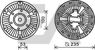 EACLIMA 35C63D04 - Крильчатка вентилятора, охолодження двигуна autocars.com.ua