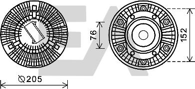 EACLIMA 35C63D03 - Крильчатка вентилятора, охолодження двигуна autocars.com.ua