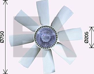 EACLIMA 35C76C01 - Крильчатка вентилятора, охолодження двигуна autocars.com.ua