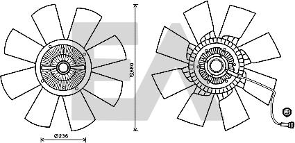 EACLIMA 35C76C02 - Крильчатка вентилятора, охолодження двигуна autocars.com.ua