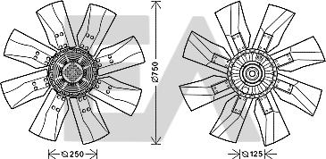 EACLIMA 35C76C04 - Крильчатка вентилятора, охолодження двигуна autocars.com.ua