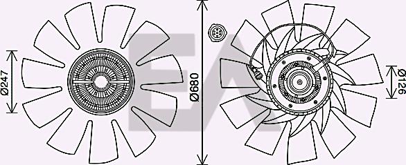 EACLIMA 35C76C06 - Крильчатка вентилятора, охолодження двигуна autocars.com.ua