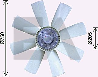 EACLIMA 35C76C08 - Крильчатка вентилятора, охолодження двигуна autocars.com.ua