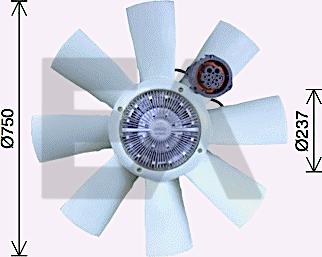 EACLIMA 35C76C09 - Крильчатка вентилятора, охолодження двигуна autocars.com.ua