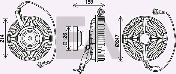 EACLIMA 35C76D05 - Крильчатка вентилятора, охолодження двигуна autocars.com.ua