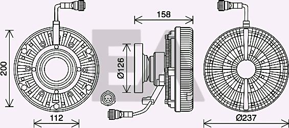 EACLIMA 35C76D06 - Крильчатка вентилятора, охолодження двигуна autocars.com.ua