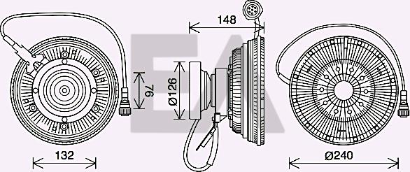 EACLIMA 35C76D07 - Крильчатка вентилятора, охолодження двигуна autocars.com.ua