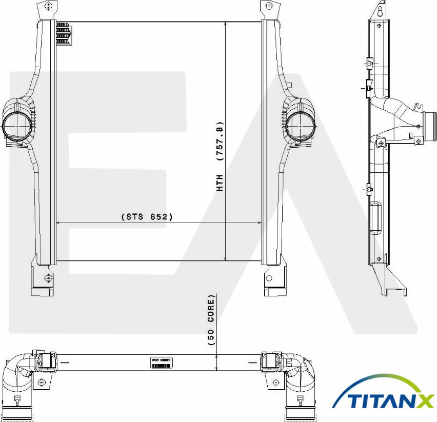 EACLIMA 36A30007T - Интеркулер autocars.com.ua
